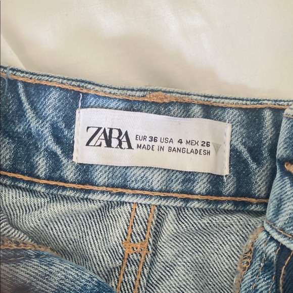 ZARA Blue Jean Shorts for Women - Picture 2 of 3